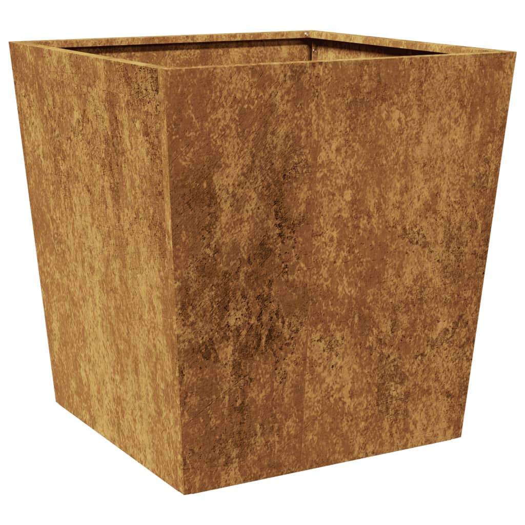 Hageplantekar 50x50x50 cm oksidert stål