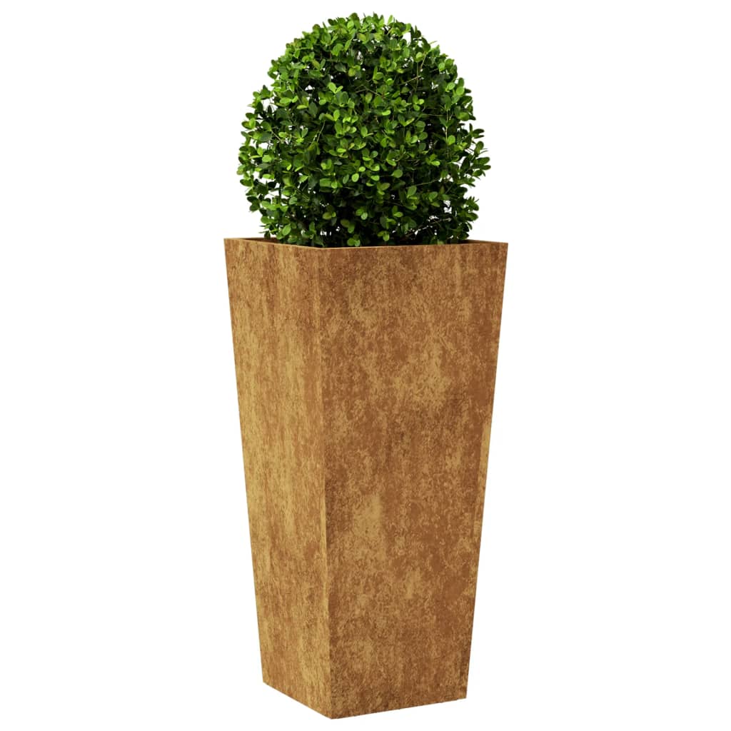 Hageplantekasse 35x35x75 cm oksidert stål