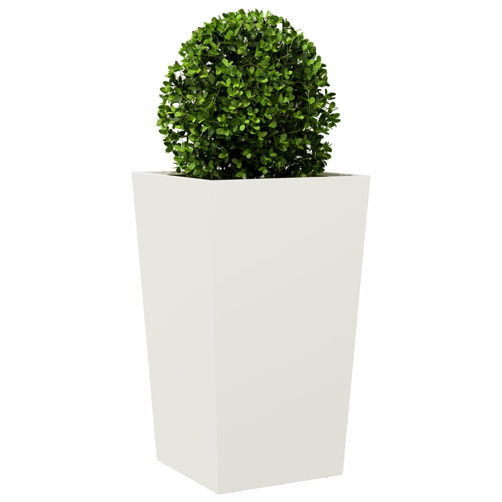Plantekasser hvit 2 stk 45x45x75 cm stål
