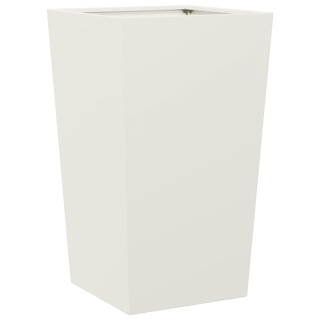 Plantekasser hvit 2 stk 45x45x75 cm stål