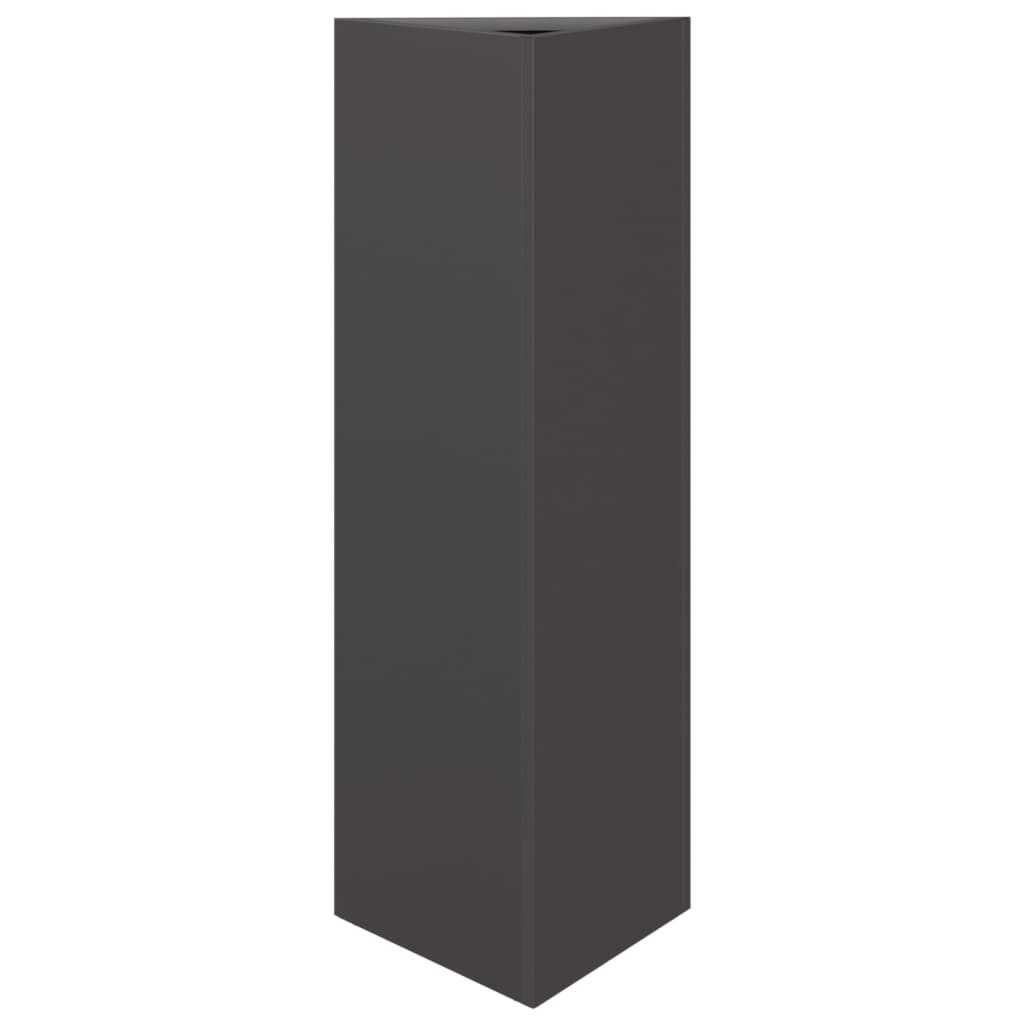 Plantekasser 2 stk svart trekantet 30x26x75 cm stål
