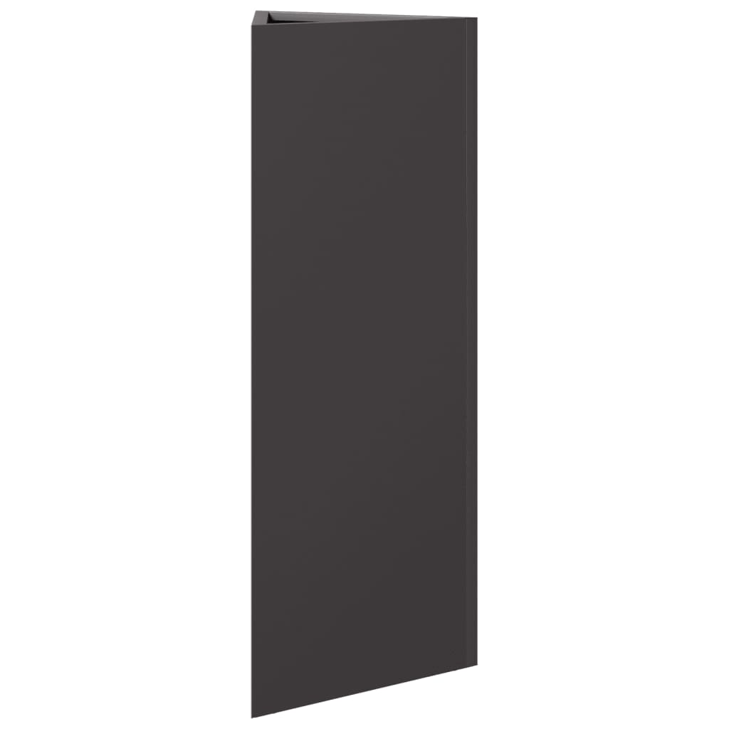 Plantekasser 2 stk svart trekantet 30x26x75 cm stål
