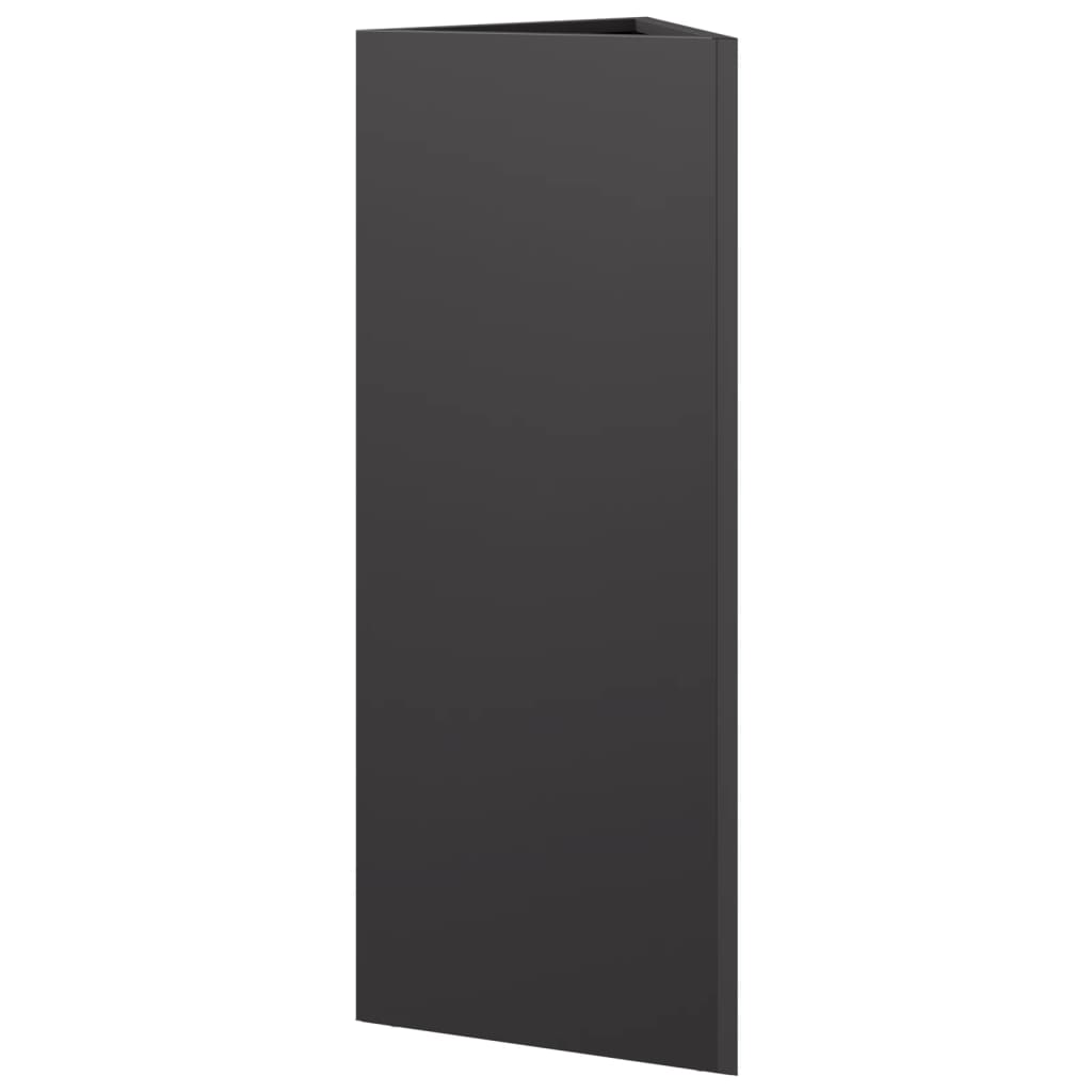 Plantekasser 2 stk svart trekantet 30x26x75 cm stål