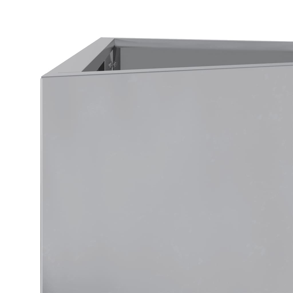 Plantekasser 2 stk 30x26x75 cm galvanisert stål