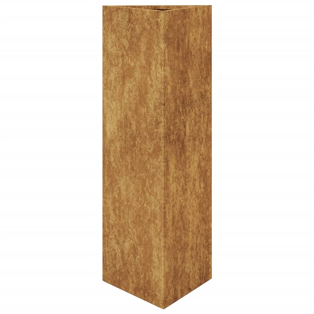 Hageplantekasse Trekantet 30x26x75 cm oksidert stål