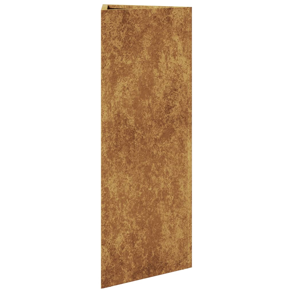 Hageplantekasse Trekantet 30x26x75 cm oksidert stål