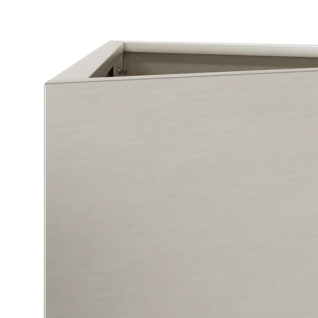 Plantekasser 2 stk svart trekantet 30x26x75 cm cortenstål