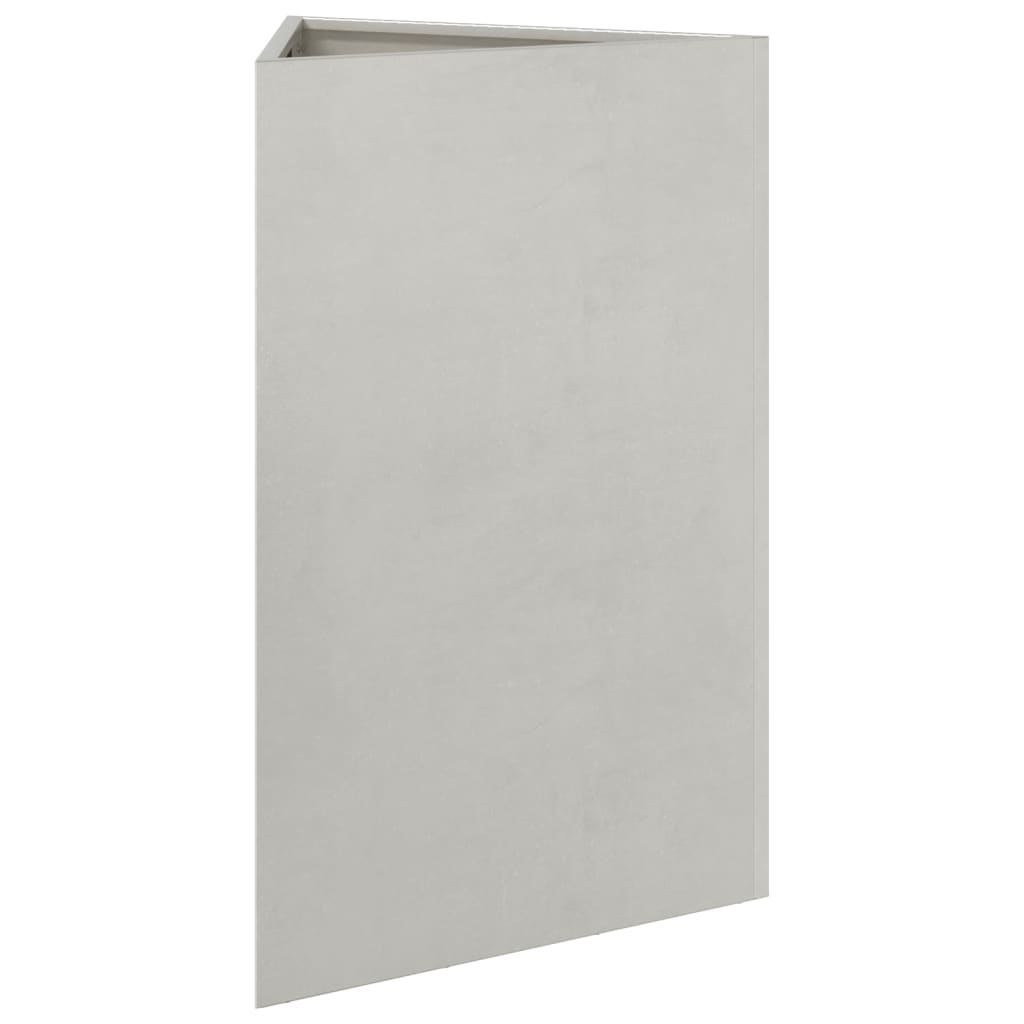 Plantekasser 2 stk trekantet 50x43x75 cm rustfritt stål