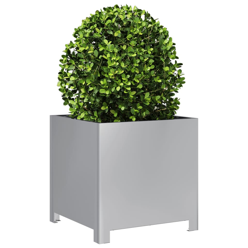 Plantekasser 2 stk 40x40x40 cm galvanisert stål