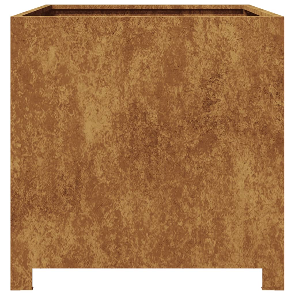Hageplantekar 50x50x50 cm oksidert stål