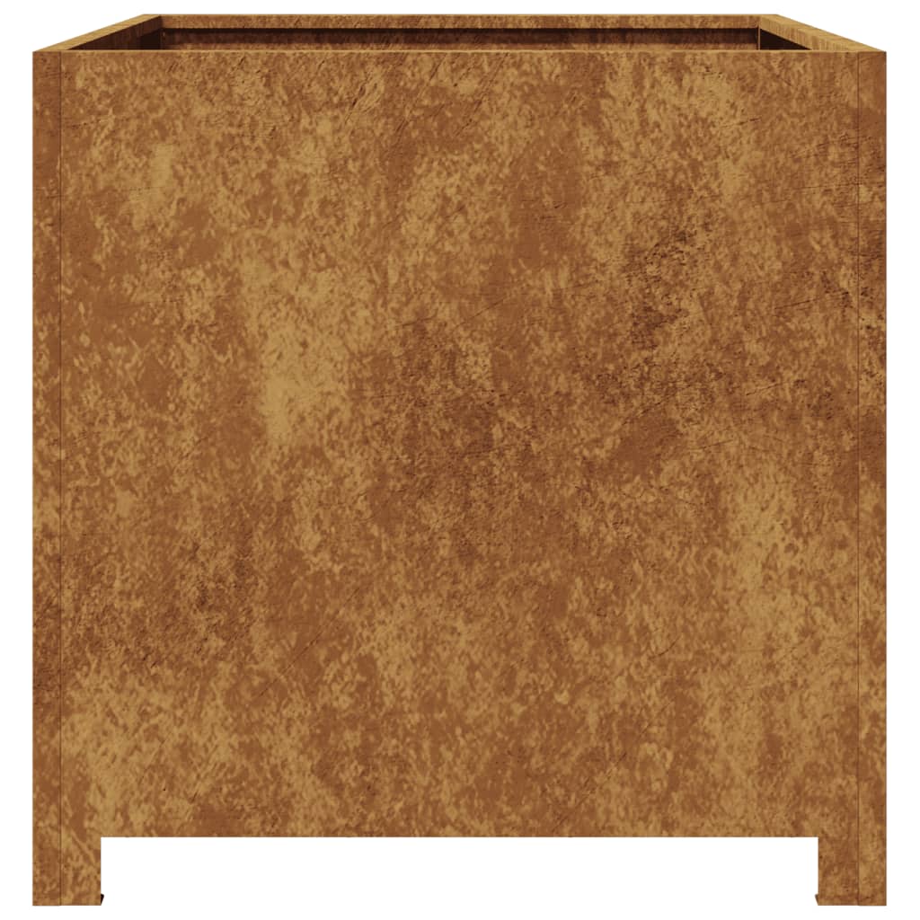 Hageplantekar 50x50x50 cm oksidert stål