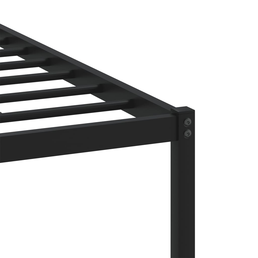 Sengeramme i metall uten madrass brun eik 200x200 cm