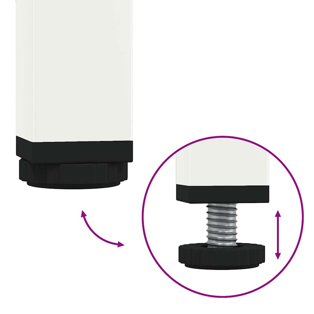 Nattbord hvit 35x39x43,5 cm stål