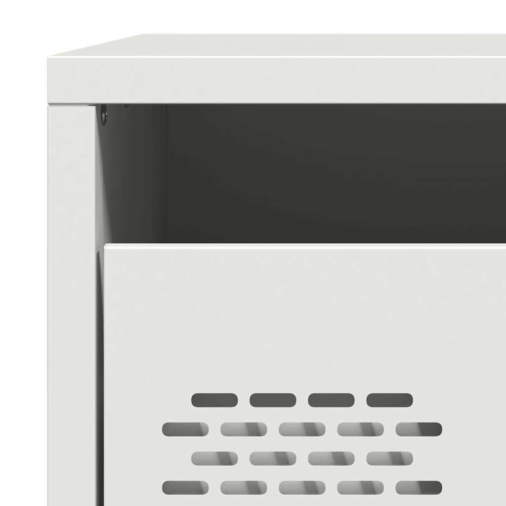 Nattbord hvit 35x39x43,5 cm stål