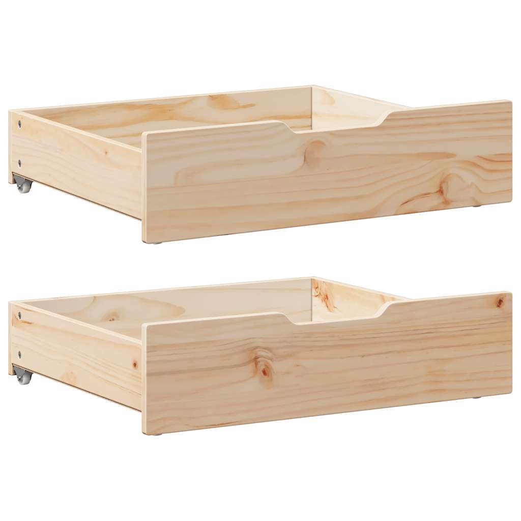 Barnesengeramme med skuffer 80x170 cm heltre furu