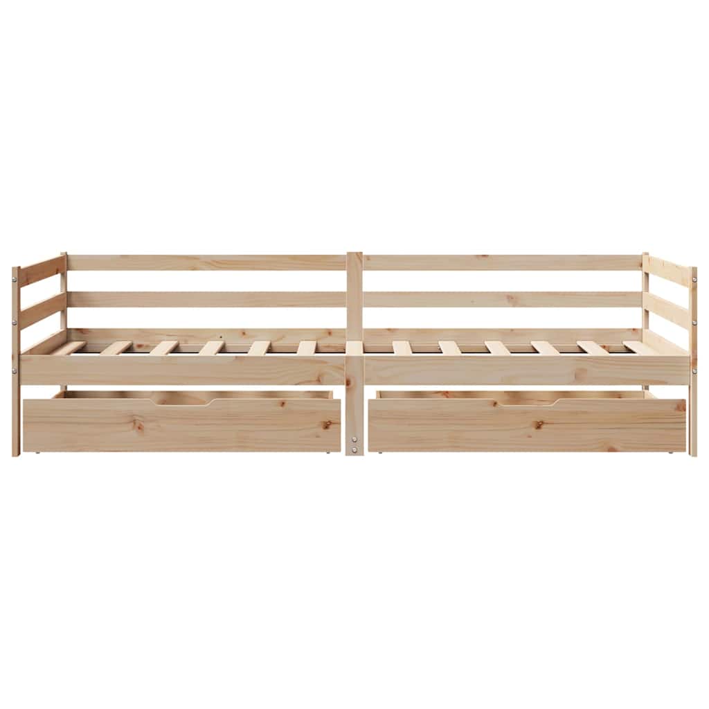 Dagseng med skuffer 80x200 cm heltre furu