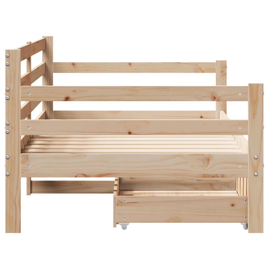 Dagseng med skuffer 90x200 cm heltre furu