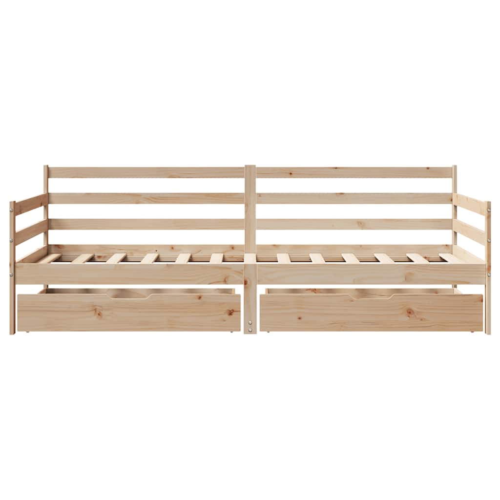 Dagseng med skuffer 90x190 cm heltre furu