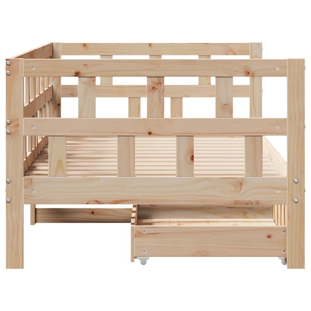 Dagseng med skuffer 90x190 cm heltre furu
