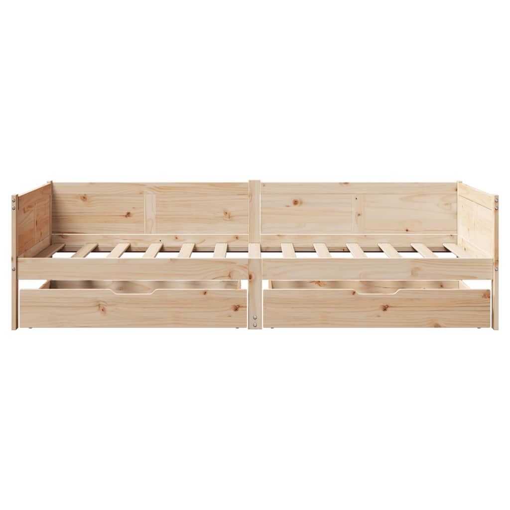 Dagseng med skuffer 80x200 cm heltre furu