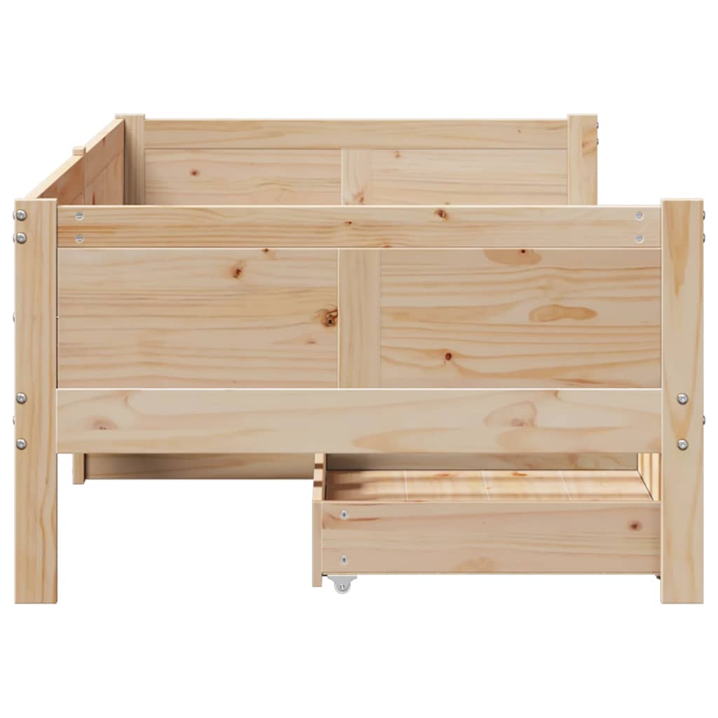 Dagseng med skuffer 80x200 cm heltre furu