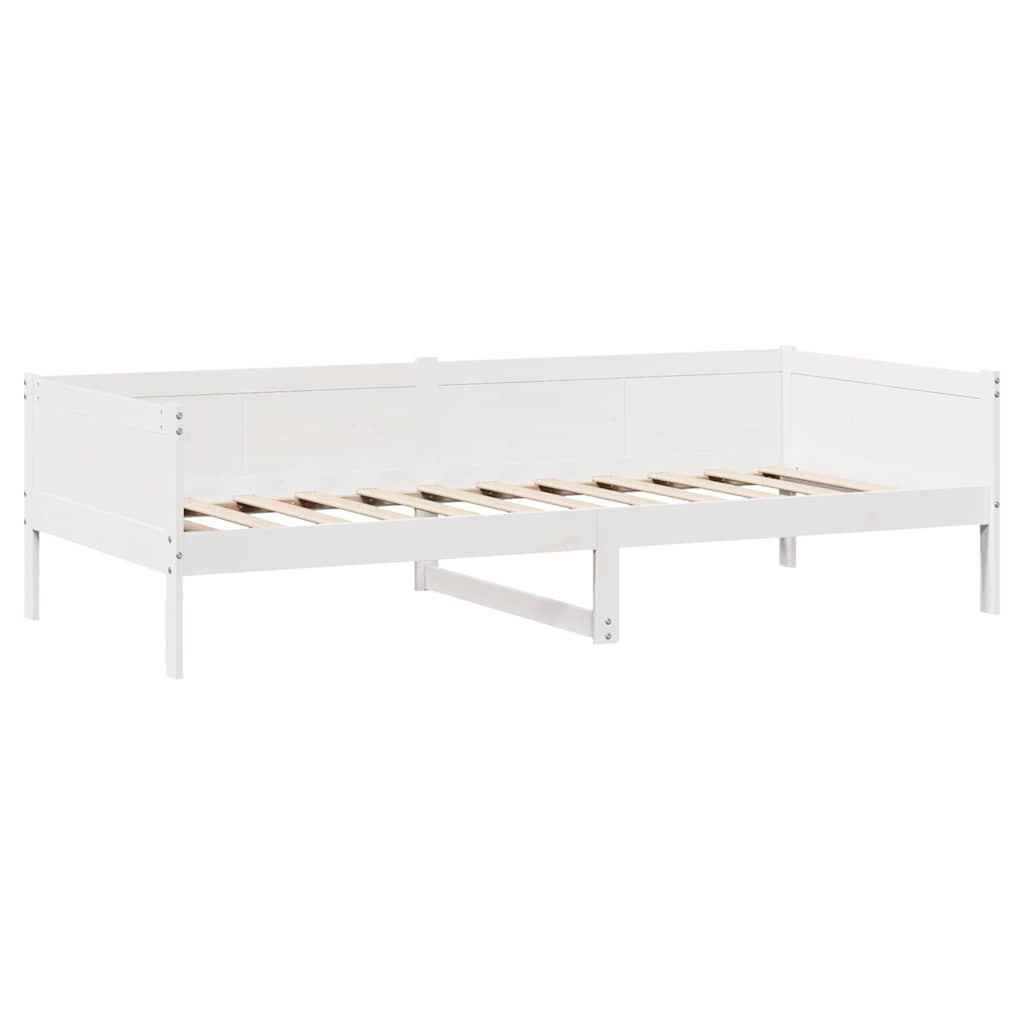 Dagseng med skuffer hvit 90x190 cm heltre furu