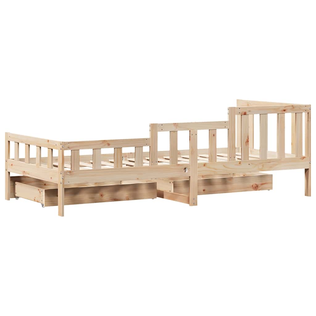 Dagseng med skuffer 90x200 cm heltre furu