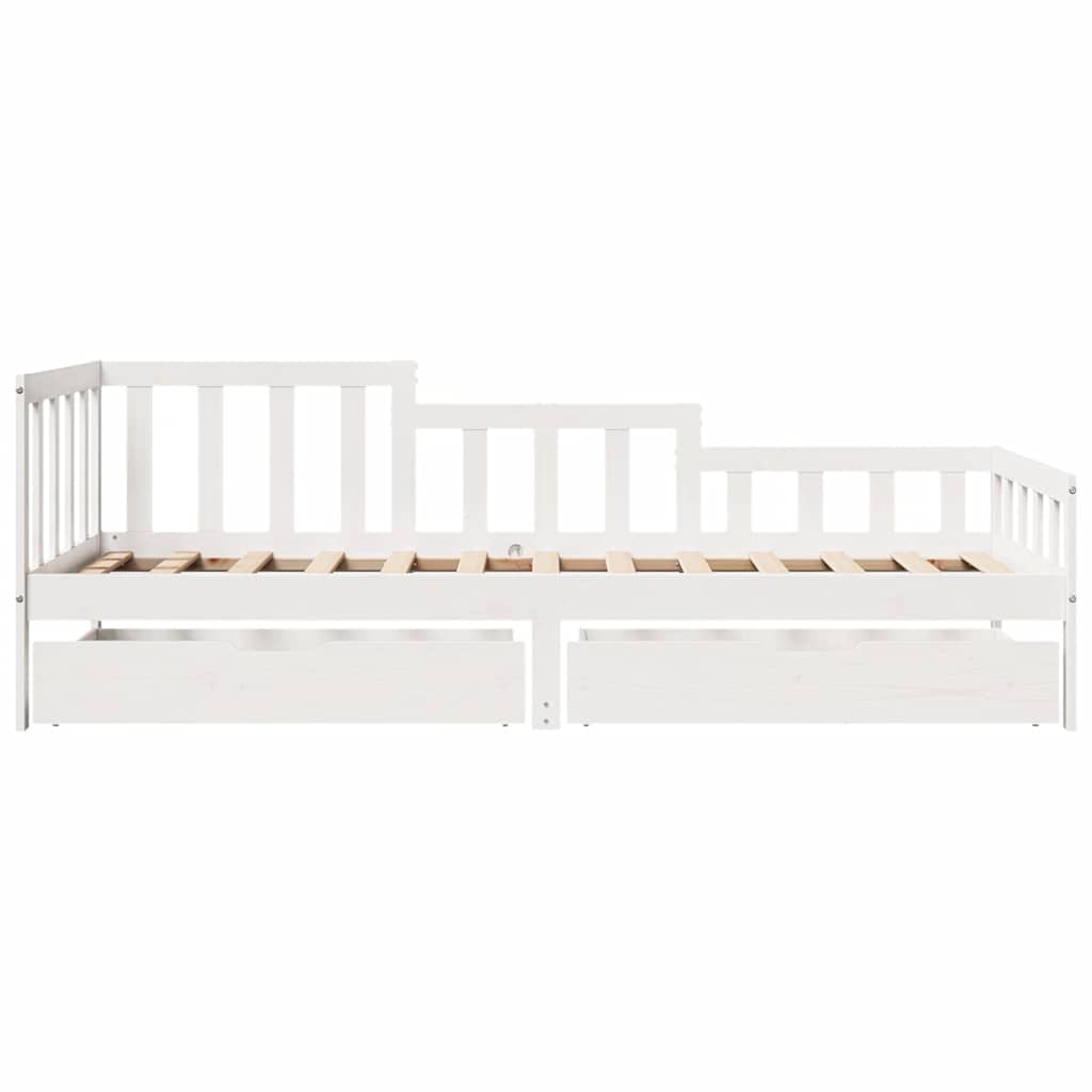 Dagseng med skuffer 90x190 cm heltre furu