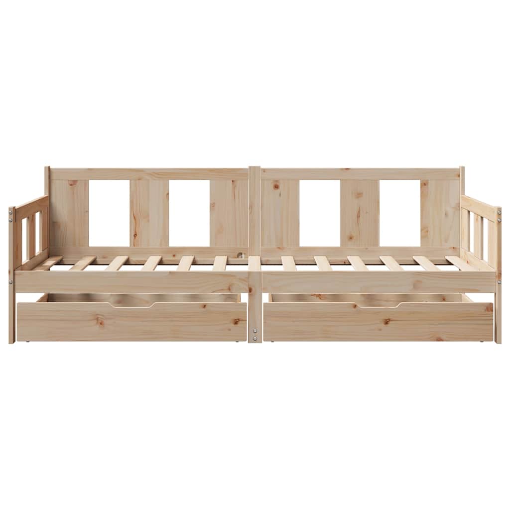 Dagseng med skuffer 80x200 cm heltre furu