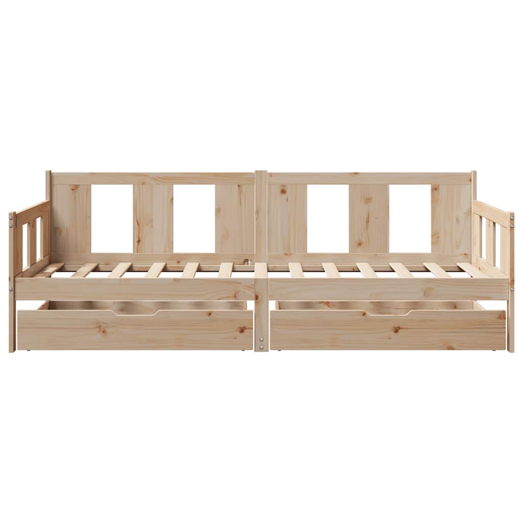 Dagseng med skuffer 90x190 cm heltre furu