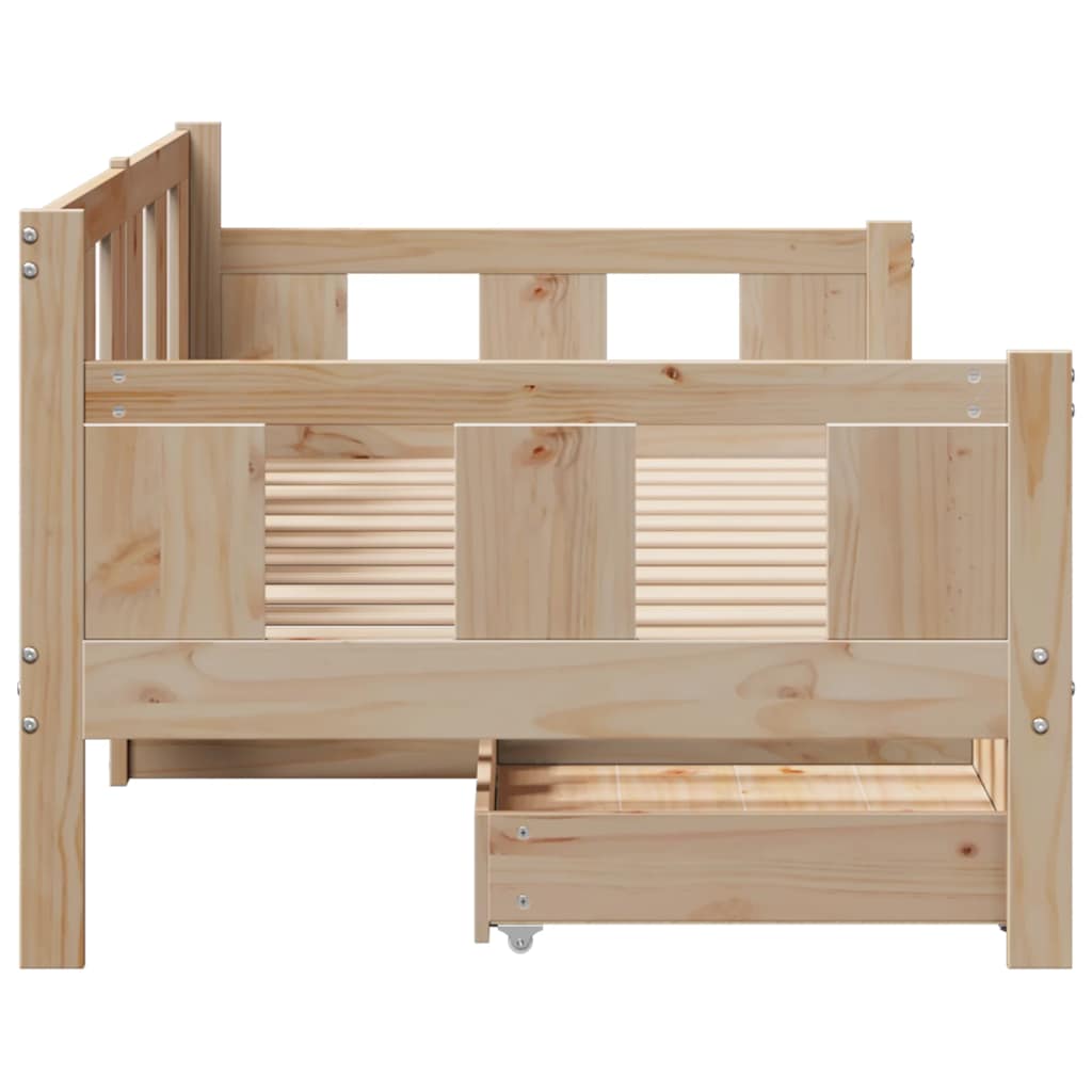 Dagseng med skuffer 90x190 cm heltre furu