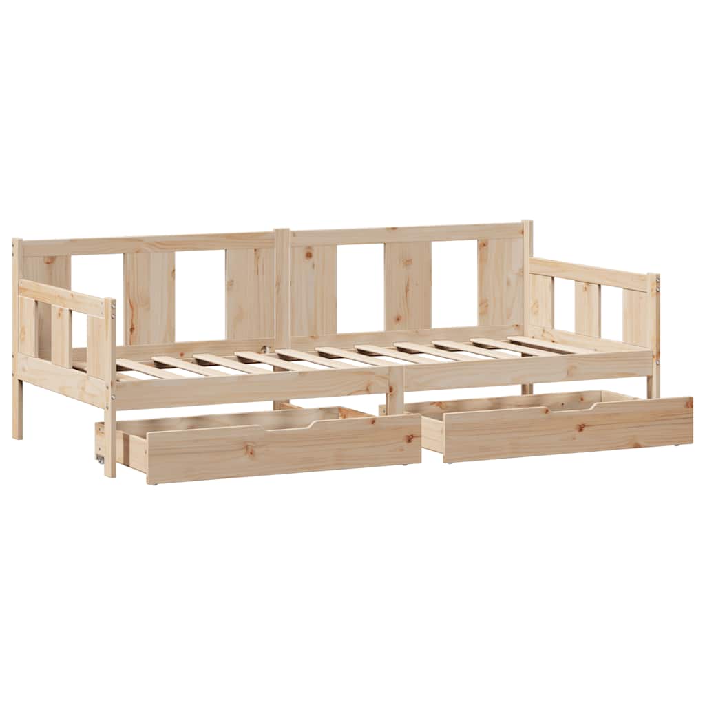 Dagseng med skuffer 90x190 cm heltre furu