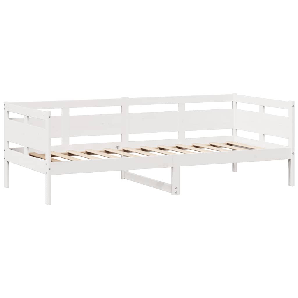 Dagseng med skuffer hvit 90x190 cm heltre furu