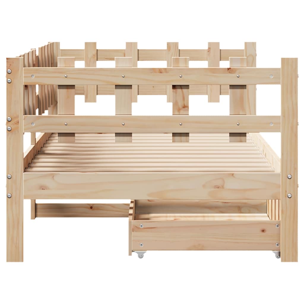 Dagseng med skuffer 90x190 cm heltre furu