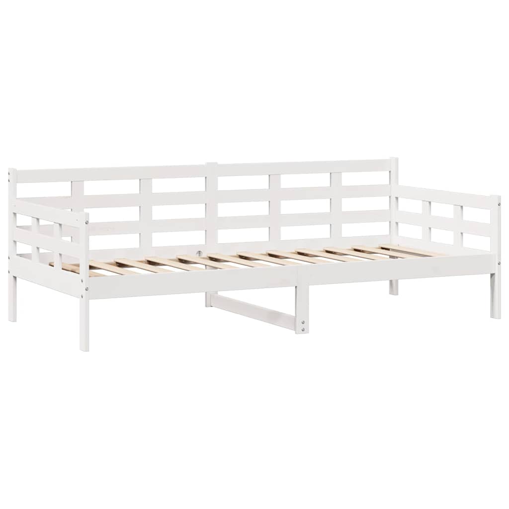 Dagseng med skuffer hvit 90x200 cm heltre furu