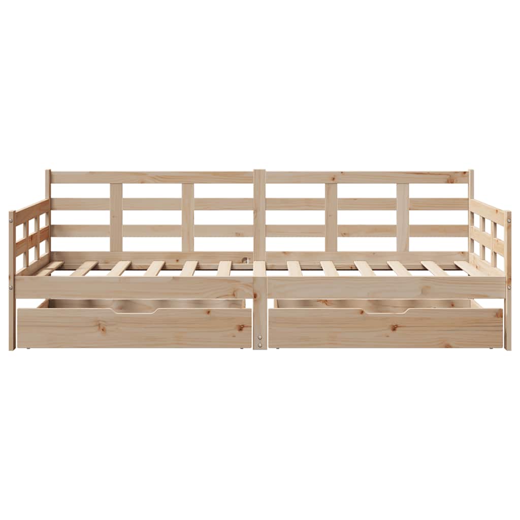 Dagseng med skuffer 90x190 cm heltre furu