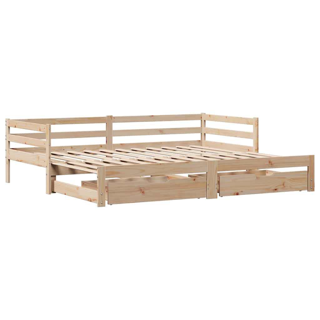 Dagseng med skuffer 90x200 cm heltre furu