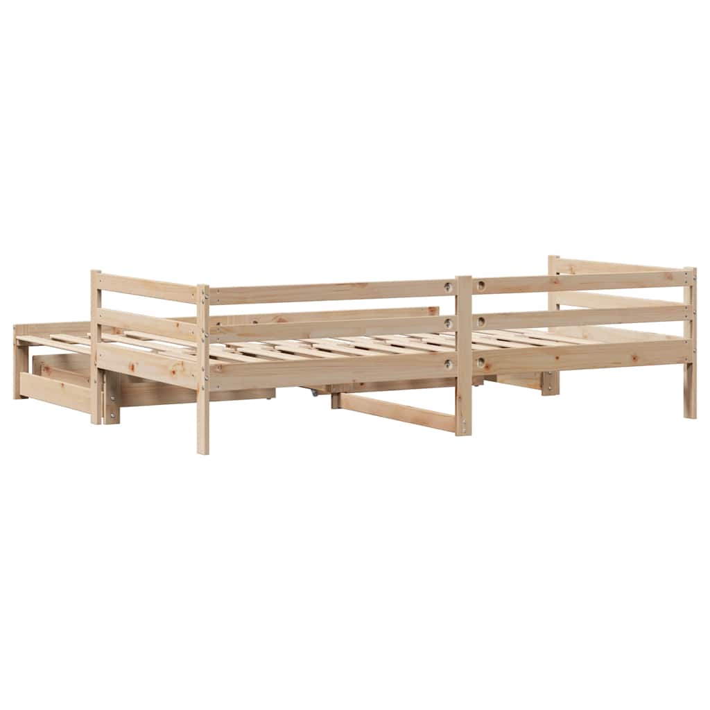 Dagseng med skuffer 90x200 cm heltre furu