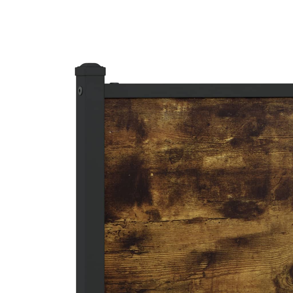 Sengeramme i metall uten madrass røkt eik 107x203 cm