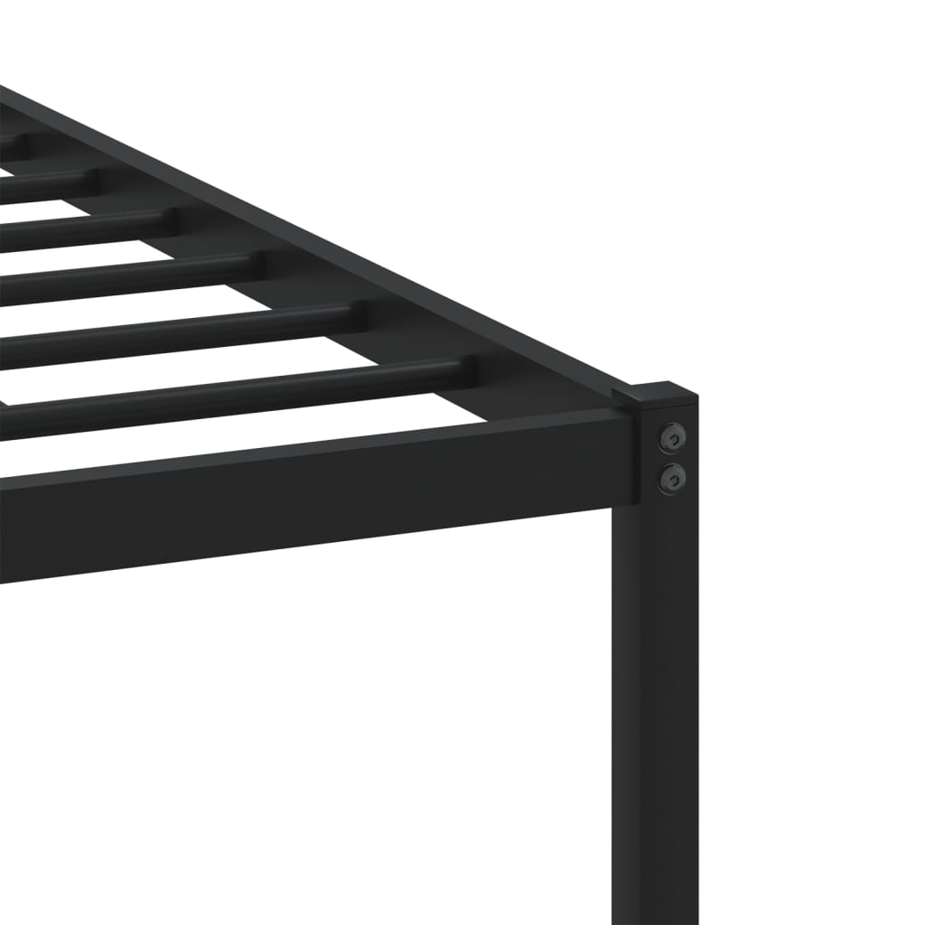 Sengeramme i metall uten madrass røkt eik 183x213 cm