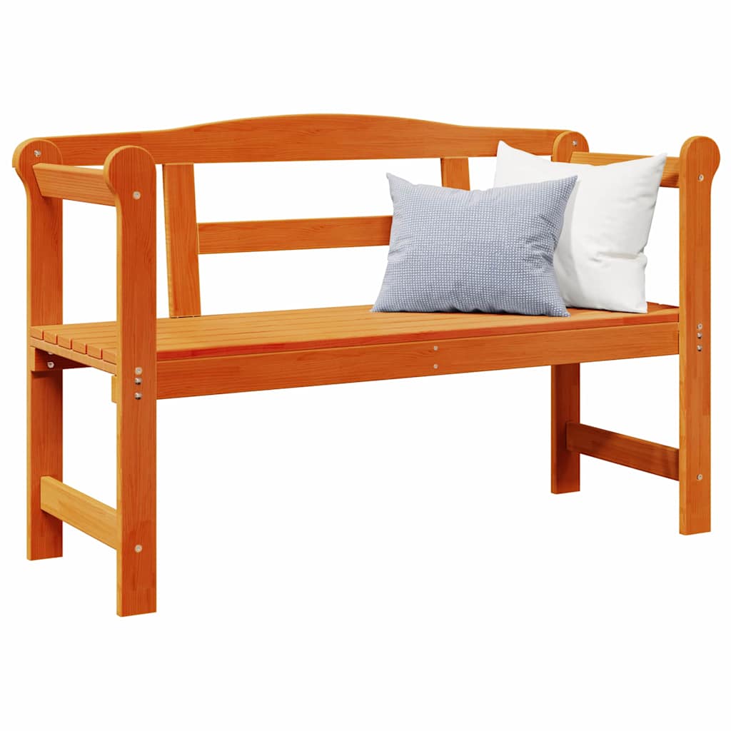 Utendørs benk Brun 119 x 76 x 44cm Heltre furu