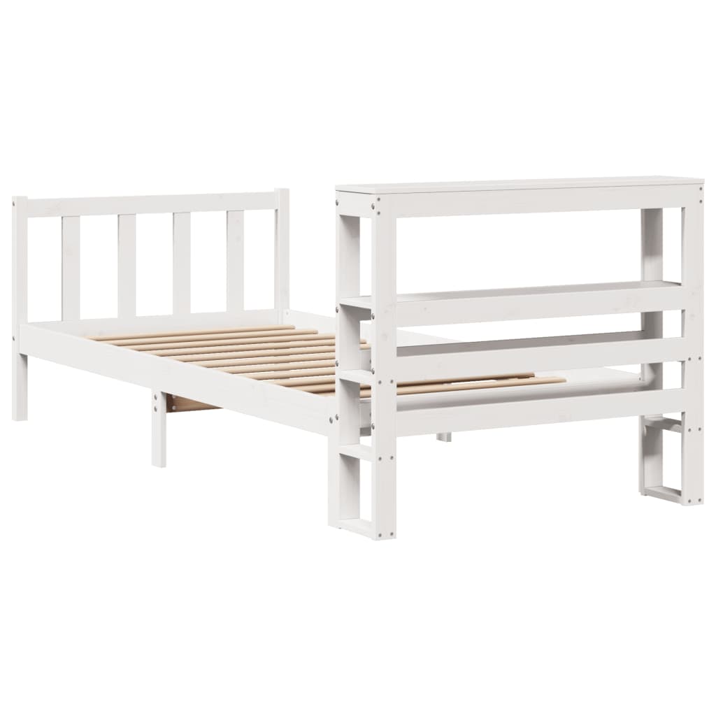 Sengeramme uten madrass hvit 90x190 cm heltre furu