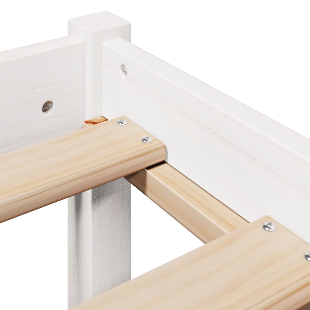 Sengeramme uten madrass hvit 90x190 cm heltre furu