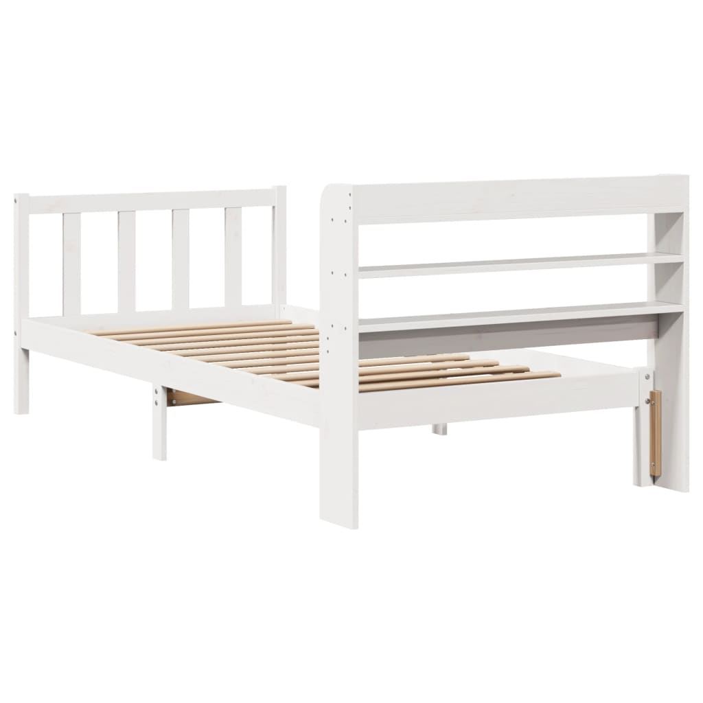 Sengeramme uten madrass hvit 90x190 cm heltre furu
