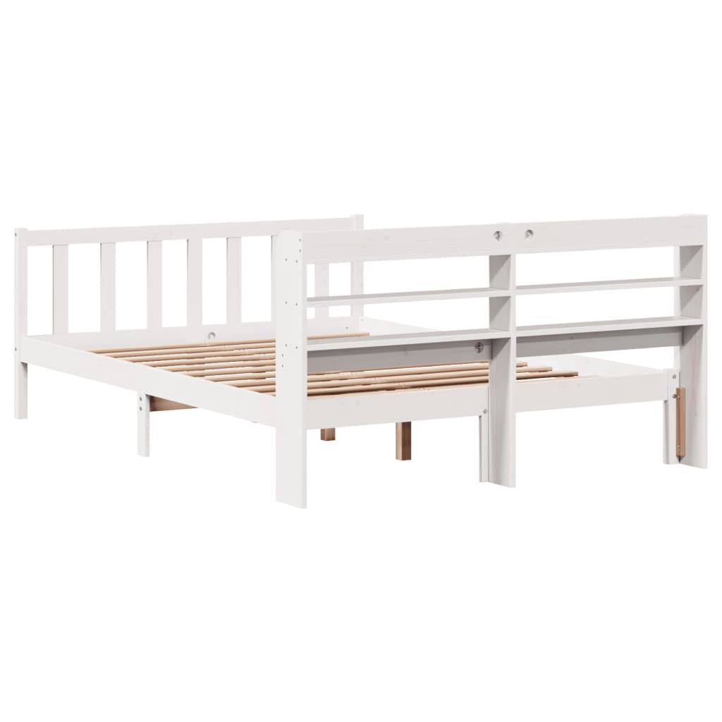 Sengeramme uten madrass hvit 160x200 cm heltre furu