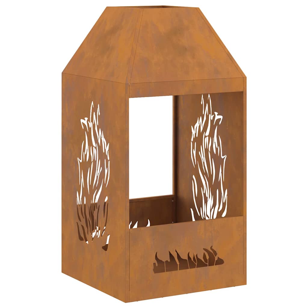 Brennkrok 50x50x100 cm Værbestandig Stål