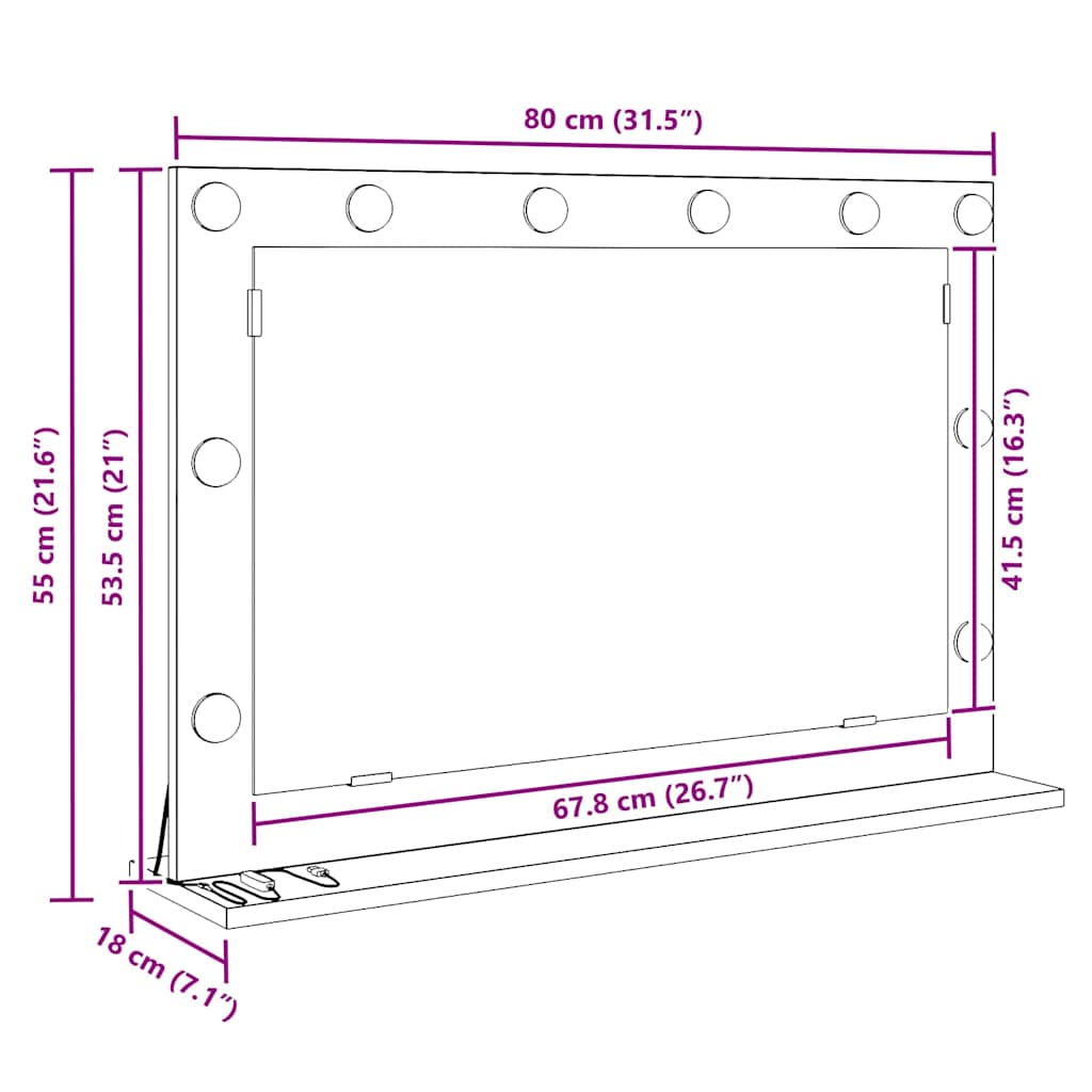 Speilskap Gammel tre Solid Gjenbrukt Tre og Glass 80 x 55 x 18 cm