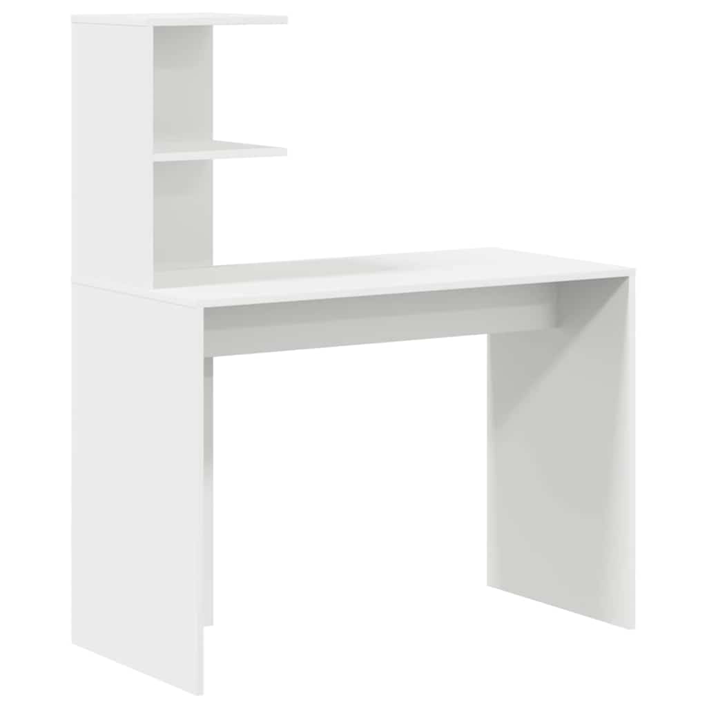 Hvit skrivebord Hvit MDF Kompakt Dekorative innlegg Skrivebord