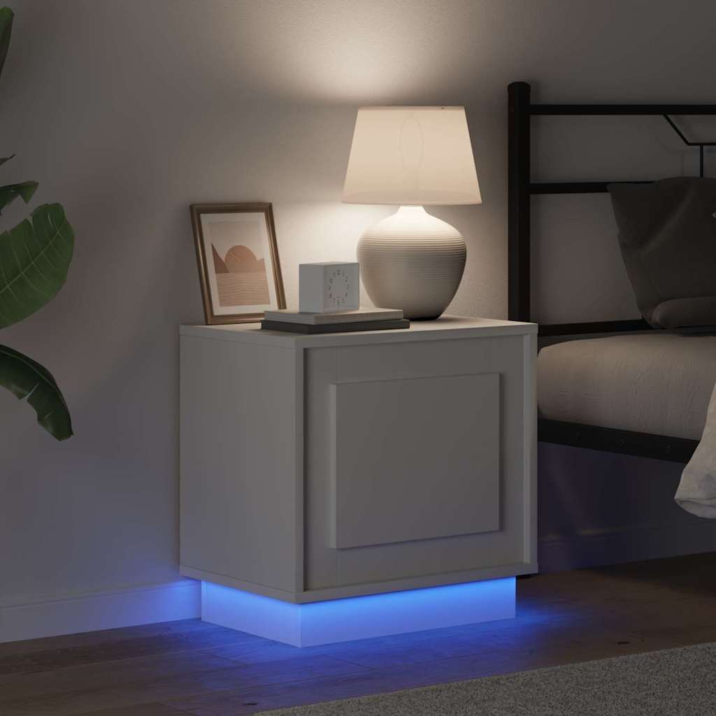 Nattbordskap med Hvit 44 x 34,5 x 45 cm Konstruert tre