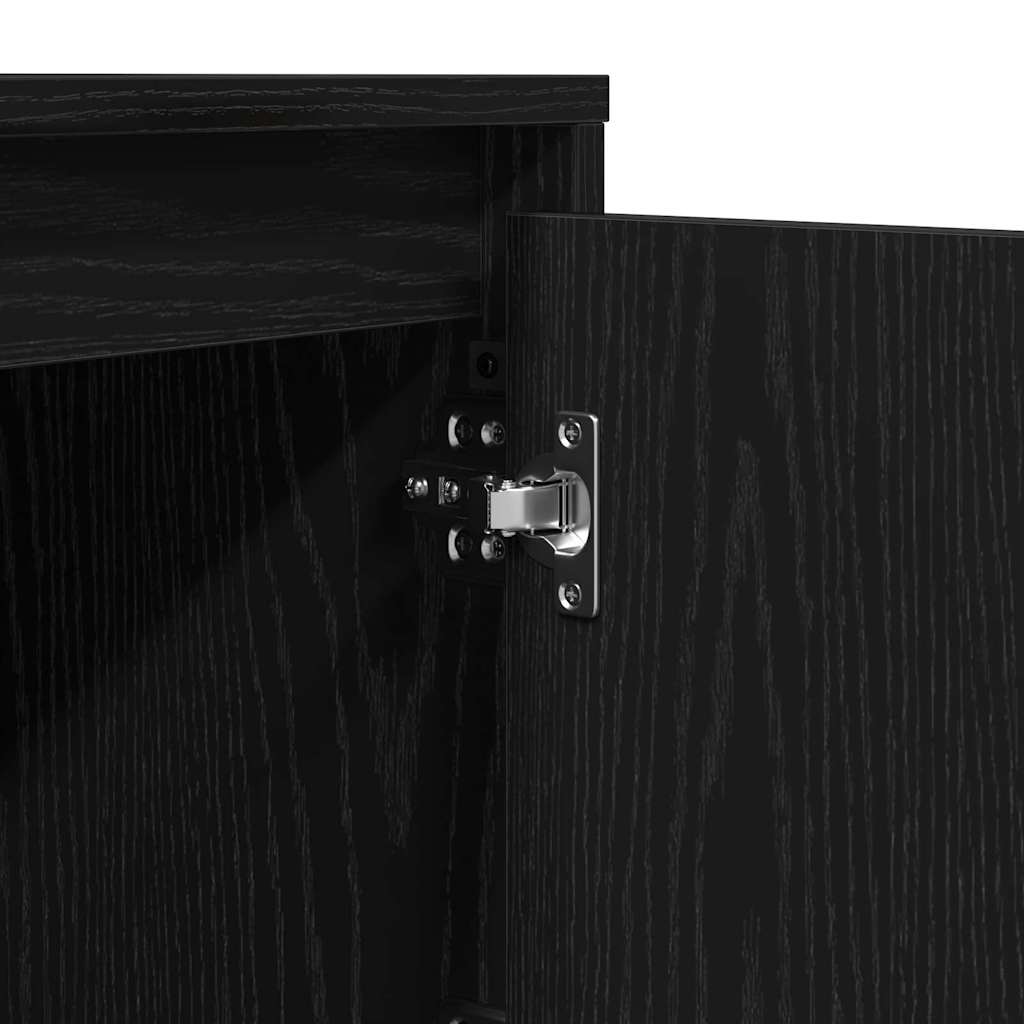 Nattbordskap med Svart 39 x 34.5 x 50 cm Konstruert tre